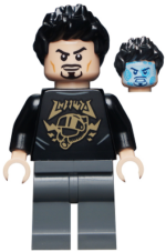 sh747 - Tony Stark - Black Top with Gold Pattern