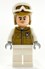 sw1187 - Hoth Rebel Trooper Dark Tan Uniform and Helmet, White Legs