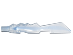 11439pb04 - Minifigure, Weapon Sword, Jagged Edges with Marbled Trans-Medium Blue Pattern