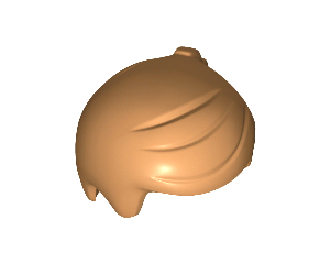 15443 - Minifigure, Hair Short with 2 Locks on Left Side