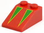 3298px4 - Slope 33 3 x 2 with Green Triangles with Yellow Borders Pattern