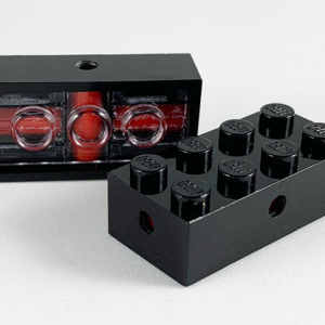 7049b - Brick, Modified 2 x 4 with Wheels Holder, Trans-Clear Bottom