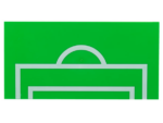 90498pb36 - Tile 8 x 16 with Bottom Tubes with White Soccer Goal and Penalty Area Pattern