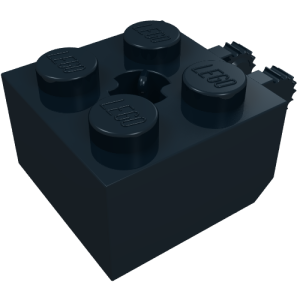 40902 - Hinge Brick 2 x 2 Locking with 2 Fingers Vertical and Axle Hole, 9 Teeth