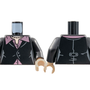 973pb4381c01 - Torso Female Jacket, Light Nougat Neck, Black Necklace, Metallic Pink Shirt Pattern / Black Arms / Light Nougat Hands