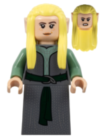 lor120 - Rivendell Elf - Female, Dark Bluish Gray Robe