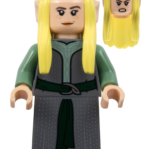 lor120 - Rivendell Elf - Female, Dark Bluish Gray Robe