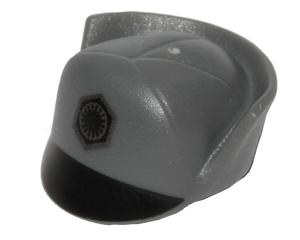 20954pb02 - Minifigure, Headgear Cap, SW First Order Officer with Black First Order Insignia and Black Flap Pattern