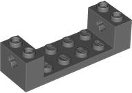 3668 - Technic, Brick 2 x 6 x 1 1/3 with Axle Holes and Bottom Stud Holders