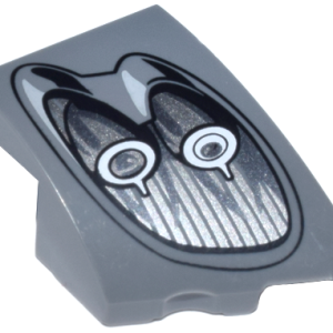 80178pb006 - Wedge 3 x 2 Right No Studs with Pagani Utopia Car Headlight, 2 Silver Bulbs and Black Outline Pattern