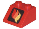 3039pb004 - Slope 45 2 x 2 with Classic Fire Logo Pattern