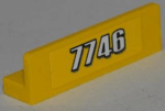 30413pb028 - Panel 1 x 4 x 1 with White '7746' Pattern (Sticker) - Set 7746