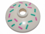4740pb017 - Dish 2 x 2 Inverted (Radar) with Medium Azure and Pink Short Lines (Topping) Pattern