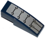 50950pb102 - Slope, Curved 3 x 1 with Silver Armor Plates and Black Rivets Pattern (Sticker) - Sets 70314 / 70316 / 70321 / 70323