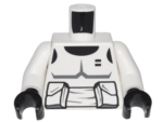 973pb0587c01 - Torso SW Armor Scout Trooper Pattern (Dark Bluish Gray Accents) / White Arms / Black Hands