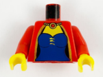 973px114c01 - Torso Castle Knights Kingdom Blue Corset and Necklace Pattern (Maiden) / Red Arms / Yellow Hands