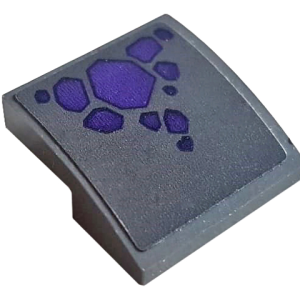 15068pb374 - Slope, Curved 2 x 2 x 2/3 with Dark Purple Lava Pattern (Sticker) - Set 70359
