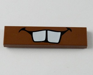 2431pb160 - Tile 1 x 4 with Teeth Pattern