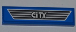 2431pb259 - Tile 1 x 4 with 'CITY' on Dark Gray Car Grille Pattern (Sticker) - Set 4440