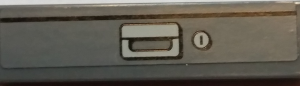 2431pb466L - Tile 1 x 4 with Black Line, Door Handle and Key Lock Pattern Model Left Side (Sticker) - Set 60027