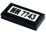 3069bpb0108 - Tile 1 x 2 with Groove with 'HH 7743' Pattern (Sticker) - Set 7743