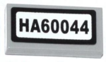 3069bpb0307 - Tile 1 x 2 with Groove with 'HA60044' Pattern (Sticker) - Set 60044