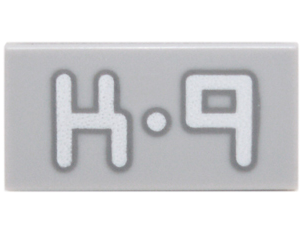 3069bpb0425 - Tile 1 x 2 with Groove with 'K-9' Pattern