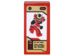 3069bpb0553 - Tile 1 x 2 with Groove with Ninjago Game Card with Red Samurai X (Nya) Pattern (Sticker) - Set 70627