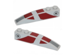 42022pb25 - Slope, Curved 6 x 1 with Dark Red Stripes and SW Republic Pattern on Both Sides (Stickers) - Set 75012