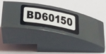 50950pb119 - Slope, Curved 3 x 1 with 'BD60150' Pattern (Sticker) - Set 60150