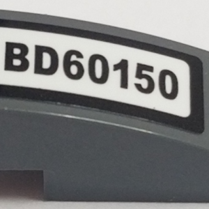 50950pb119 - Slope, Curved 3 x 1 with 'BD60150' Pattern (Sticker) - Set 60150
