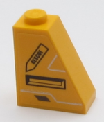 60481pb009 - Slope 65 2 x 1 x 2 with 'RESCUE' on Arrow and Black Vent Pattern (Sticker) - Set 60161