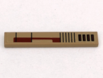 6636pb084 - Tile 1 x 6 with Black and Brown SW Vulture Droid Pattern 1 (Sticker) - Set 7660