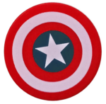 14769pb173 - Tile, Round 2 x 2 with Bottom Stud Holder with Captain America Star Pattern