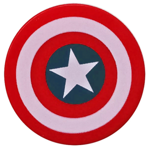 14769pb173 - Tile, Round 2 x 2 with Bottom Stud Holder with Captain America Star Pattern