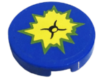 14769pb284 - Tile, Round 2 x 2 with Bottom Stud Holder with Button on Cushion Pattern (Sticker) - Set 41231