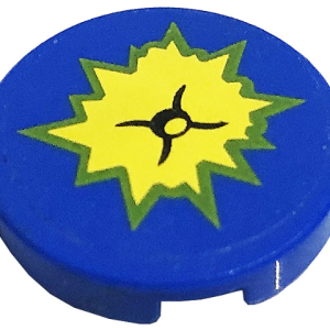 14769pb284 - Tile, Round 2 x 2 with Bottom Stud Holder with Button on Cushion Pattern (Sticker) - Set 41231