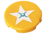 14769pb382 - Tile, Round 2 x 2 with Bottom Stud Holder with Star Seat Cushion Pattern (Sticker) - Set 41232