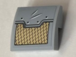 15068pb155 - Slope, Curved 2 x 2 x 2/3 with Gold and Light Bluish Gray Panel Pattern (Sticker) - Set 76099