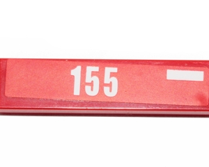 2431pb344R - Tile 1 x 4 with White Rectangle and Number 155 Pattern Model Right Side (Sticker) - Set 30193