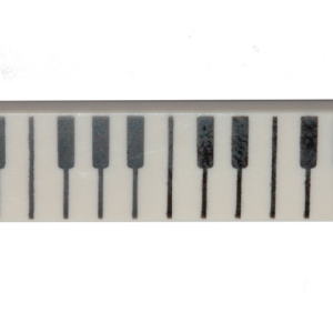 2431pb593 - Tile 1 x 4 with Black and White Piano Keys Pattern
