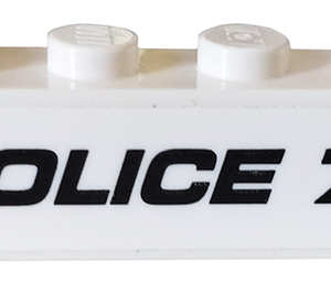 3010pb277 - Brick 1 x 4 with Black 'POLICE 77' Pattern (Sticker) - Set 76059