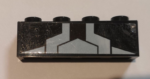 3010pb303 - Brick 1 x 4 with White Triangle and Stripes Pattern (Sticker) - Set 76103
