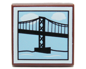 3068pb0674 - Tile 2 x 2 with Suspension Bridge Pattern