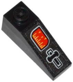 4286pb019 - Slope 33 3 x 1 with Red Gauge and Black Lever Pattern (Sticker) - Set 76000