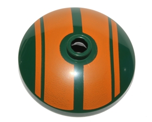 43898pb005 - Dish 3 x 3 Inverted (Radar) with Orange Stripes Pattern