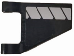44676pb040L - Flag 2 x 2 Trapezoid with White Stripes Pattern Model Left Side (Sticker) - Set 76104