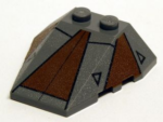 48933pb008 - Wedge 4 x 4 Triple with Stud Notches with Sith Nightspeeder Pattern 1