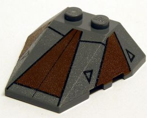 48933pb008 - Wedge 4 x 4 Triple with Stud Notches with Sith Nightspeeder Pattern 1