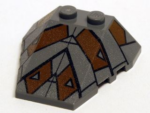 48933pb009 - Wedge 4 x 4 Triple with Stud Notches with Sith Nightspeeder Pattern 2